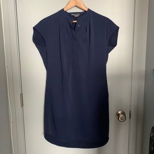*Vince** blue cap sleeved dress with pockets